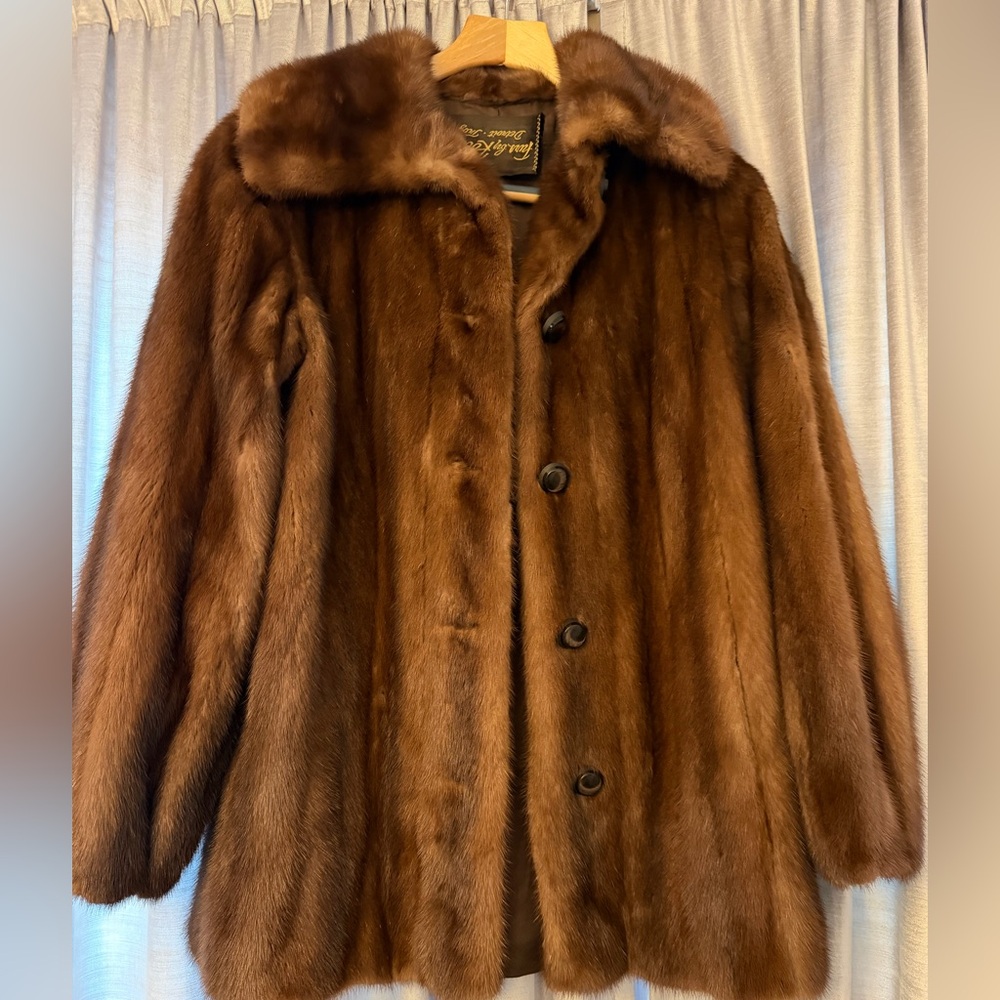 Gorgeous Vintage Brown Mink Fur Coat, Soft, Luxe, and Timeless